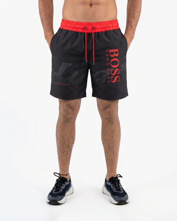 Pantaloneta Hugo Boss Negro x Rojo 1 PANTALONETA HUGO BOSS