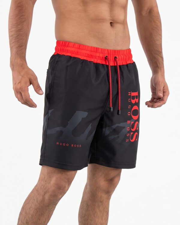 Pantaloneta Hugo Boss Negro x Rojo 2 PANTALONETA HUGO BOSS